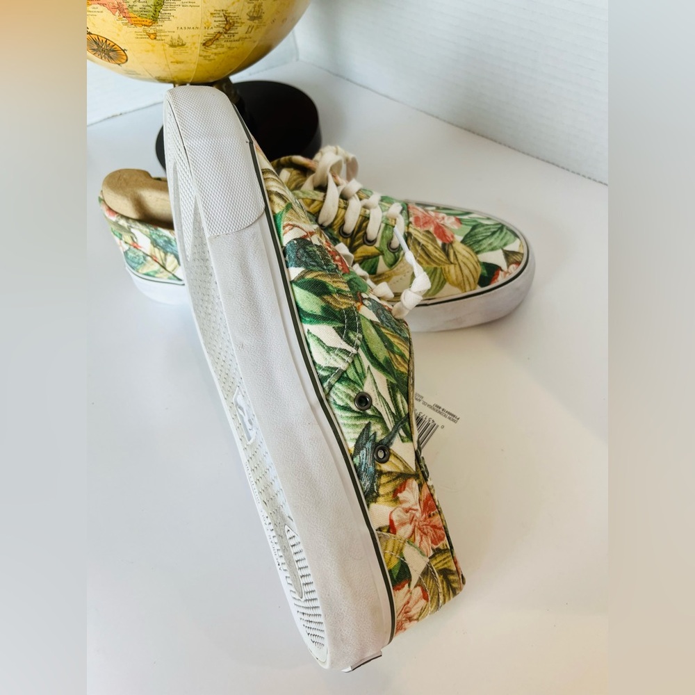 AMERICAN EAGLE OUTFITTERS Top Sider Sneakers Tropical Floral Hibiscus Canvas - Picture 13 of 16